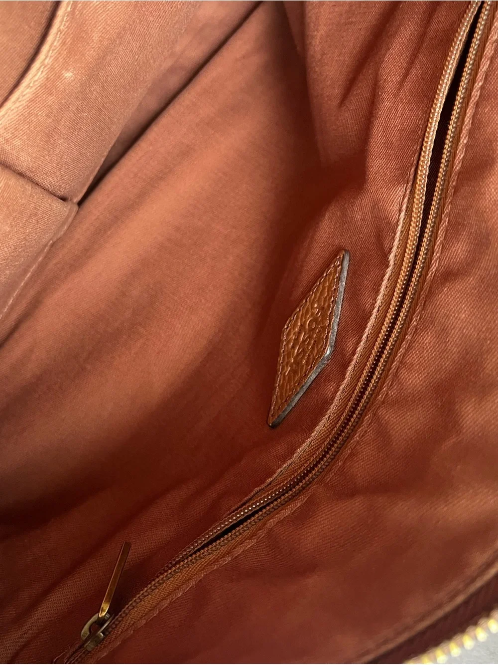 Fossil Two-Tone Brown Leather Crossbody Bag - Picture 5 of 7